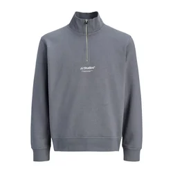 JACK & JONES Majica JJESoho temno siva / bela