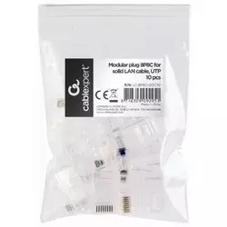 LC-8P8C-001/10 Modular plug RJ45 8P8C 30u CAT5 gold plated, 10 u pakovanju / CENA PO PAKOVANJU