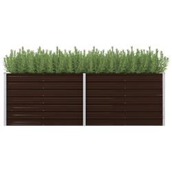 Den Visoka greda rjava 240x80x77 cm pocinkano jeklo