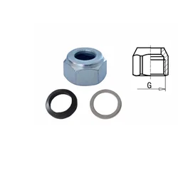 Holender navrtka 3/8 sa gumicom, 22x19x12 mm