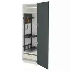 METOD / MAXIMERA Visoki element-ostava, bela/Kallarp tamna sivozelena visokog sjaja, 60x60x200 cm