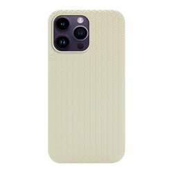 Maska Knit za iPhone 14 Pro Max, Bela
