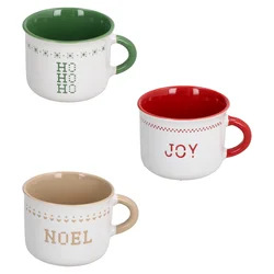 Tognana Set od 3 šoljice za kafu Natale Merry Bits, Šareni