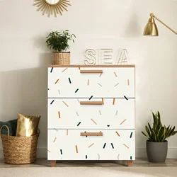 Hanah Home Komoda Leva Gravis Line 80x95x43cm Bež-Bela
