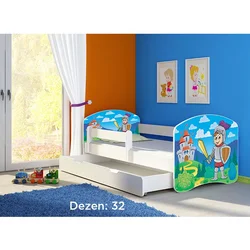 Deciji krevet ACMA II 140x70 F + dusek 6 cm WHITE32