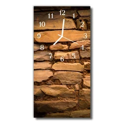 tulup.si Steklena navpična ura Clay zid rjava 30x60 cm