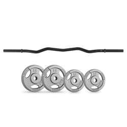 CAPITAL SPORTS KOLUTNE uteži CURLBAR-SET 15 KG CURLBAR 4 uteži ČRNA BARVA (PL-1549-30074)