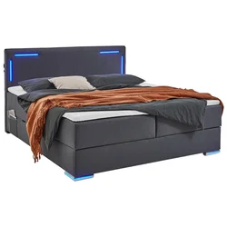 Xora BOXSPRING POSTELJA 180 cm x 200 cm , tekstil antracit