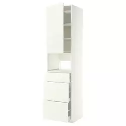 METOD / MAXIMERA Visoki element za ugradne uređaje, bela/Vallstena bela, 60x60x240 cm