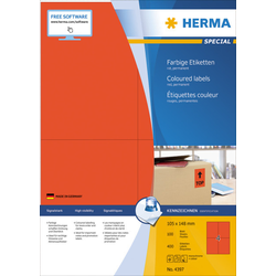 Herma etikete 105X148 A4/4 1/100 crvena ( 02H4397 )