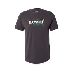 LEVIS ® Majica Graphic Crewneck Tee rjava / petrol / črna / bela