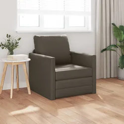 Krevet na razvlačenje 60cm Siva Umjetna koža