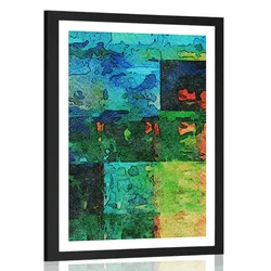 Plakat s paspartujem moderna umetnost - 30x45 silver