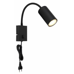 Globo 57911WB - Fleksibilna zidna lampa ROBBY 1xGU10/25W/230V crna