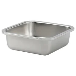 IKEA 365+ Posuda za hranu, kvadrat/nerđajući čelik, 600 ml