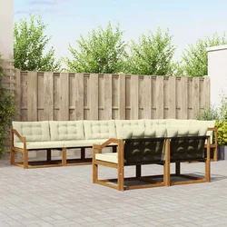 Set vanjskih sofa 8 kom. Prirodna i krem