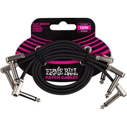 Ernie Ball 6222 12 Flat Ribbon Patch Cable 3-Pack