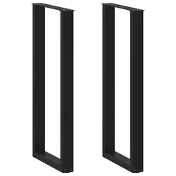 Noge za barski stol U-oblika 2 kom Crne 40 x (110-111) cm Čelik