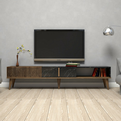 HANAH HOME Milan Walnut Black