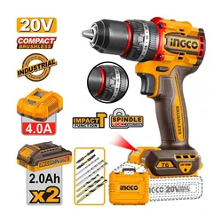 Akumulatorska udarna bušilica CIDLI207686E 20V 2x2/0Ah SUPER INGCO