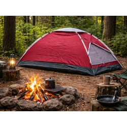 Camping jednokrevetni šator sa konstrukcijom - Tamno crveni ( KLK-115 )