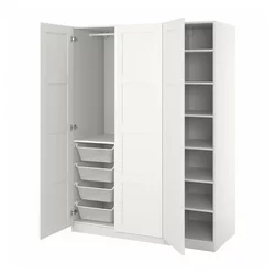 PAX / BERGSBO Garderober, bela/bela, 150x60x201 cm