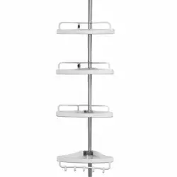 Teleskopski regal za prho DELMO, 92–306cm, bel Deuba