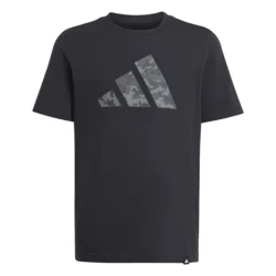 Adidas Majica za dečake J Camo T, JV5079, Crna