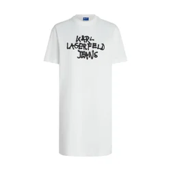KARL LAGERFELD JEANS Obleka črna/bela
