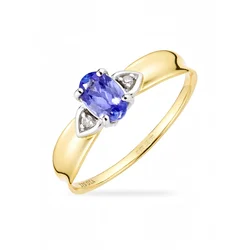 DIAMANT LETERNEL Prstan Ring, mit Tansanit, 375 Gelbgold zlata