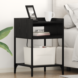 Noćni ormar 2 pcs Crni hrast 40 x 40 x 61 cm Konstruirano drvo