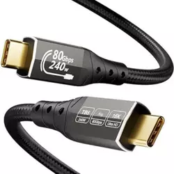 E-green usb4 v2.0 c-c thunderbolt 5/4 2m crni Kabl ( 60712 )