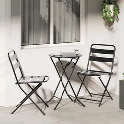 Vrtnik Bistro Set 3 kos Antracit Jeklo