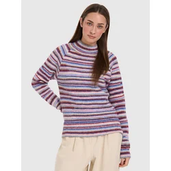 24 Colours Striped Knitted Pullover bordeaux