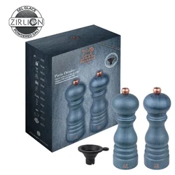 Set of 2 salt and peppercorn grinders, 18 cm, Paris, Denim - Peugeot