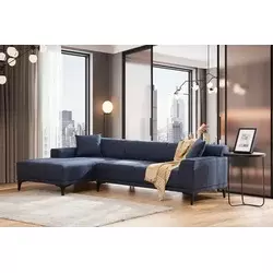 Atelier del Sofa Ugaona garnitura Petra L 145x69x88cm Plava