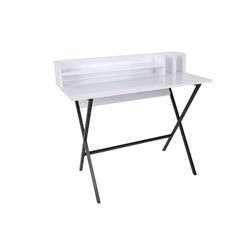 Hanah Home Radni sto Steyr, 100x50x89 cm, Crno-beli