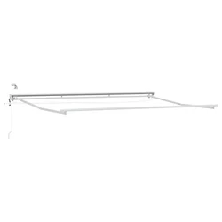 Okvir električne tende s LED-ovima Bijeli 5 × 3,5 m Aluminij