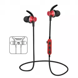 Platinet ušesne Bluetooth športne slušalke + mikrofon + microSD, rdeče