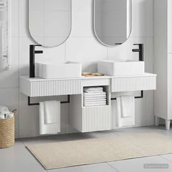 Set namještaja za kupaonicu 3 kom. Bijela Konstruirano drvo