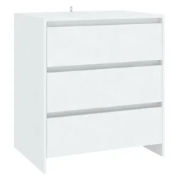 Vidaxl Komoda bela 70x41x75 cm iverna plošča