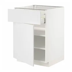 METOD / MAXIMERA Podni element s fiokom/vratima, bela/Stensund bela, 60x60 cm