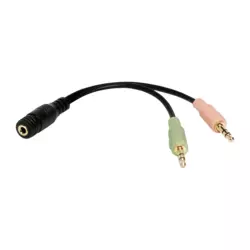 LogiLink Audio adapter 4-pin ženski 3.5 mm stereo na 2 x 3.5mm muški