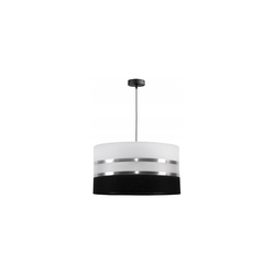 Luster na sajli CORAL 1xE27/60W/230V crno-bela