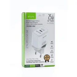 Bavin punjač 25W PD Type C + kabl Type C PC2106Y bela ( 90065 )