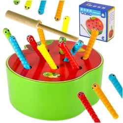MG Wooden Apple magnetna igra, rdeča