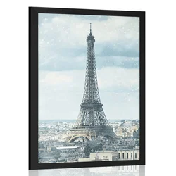 Plakat zimski Pariz - 60x90 silver
