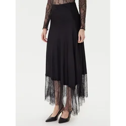 TWINSET Midi krilo 252LL2TCC Črna Regular Fit