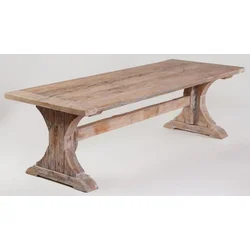 Casa Padrino country style dining table natural - Various Sizes - Rustic rectangular solid wood dining room table - Rustic dining room furniture - Country style dining room furniture