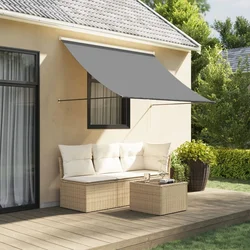 Tenda na uvlačenje antracit 200 x 150 cm od tkanine i čelika